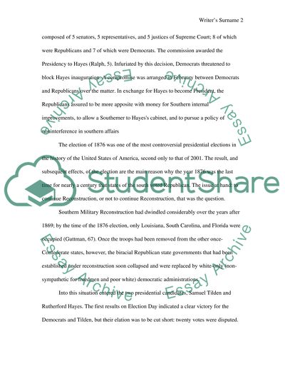 The USA Elections of 1876 and 2000