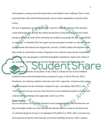 The Ethics of Sex Education for Homosexuals