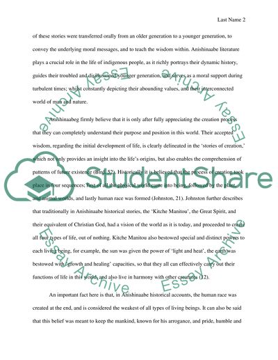 Significance of Anishinaabe Literature