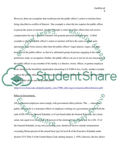 Conflict of Interest Becomes Key Issue in Public Sector