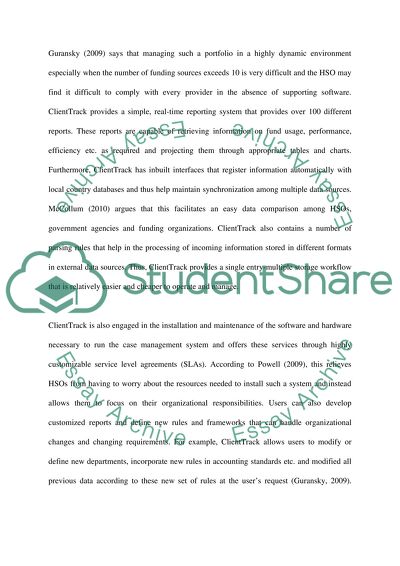 ClientTrack: use in Human service organizations