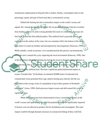 Sustainability of Seafood Farms