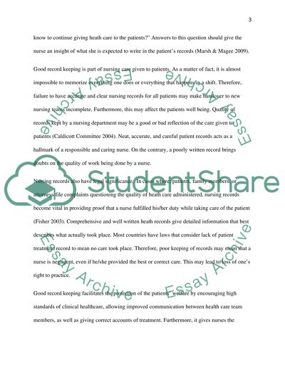 Keeping Nursing Records