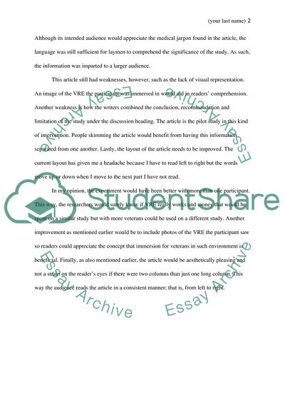 The Effectiveness of Virtual Reality Exposure