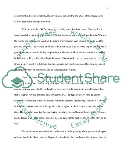 Hills beyond a river by Ni Zan