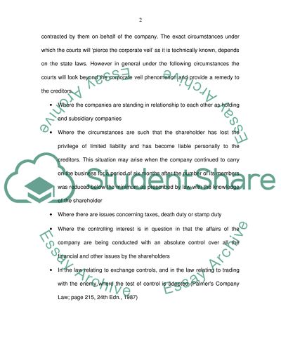 Abuse of Separate Entity