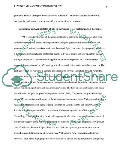 Revenue Management in Hospitality