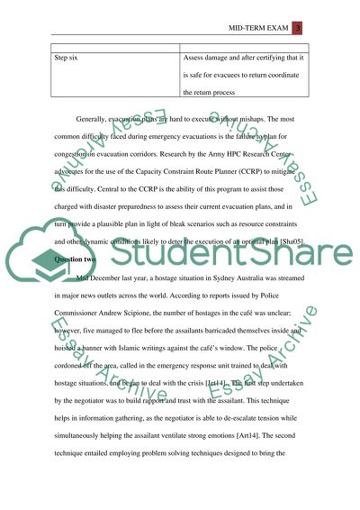 Strategies for Crisis and Evacuations