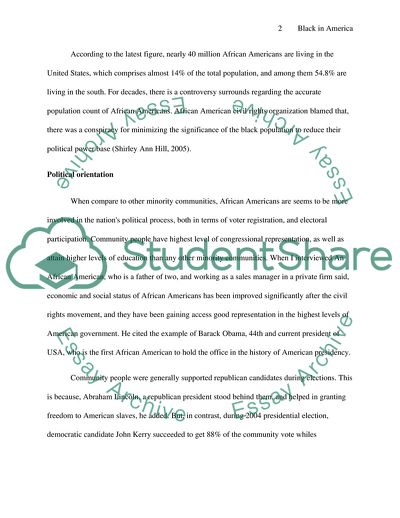 African Americans in Politics- Race Is Not the Main Issue