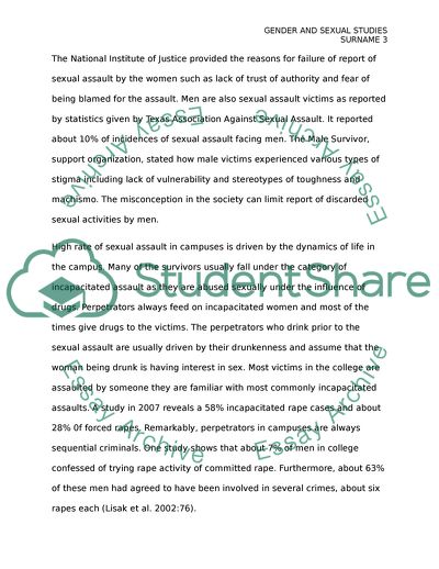 is sexual assault a good college essay