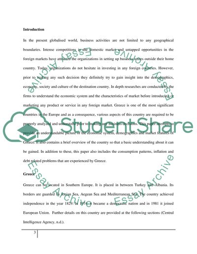 International Marketing: Greece