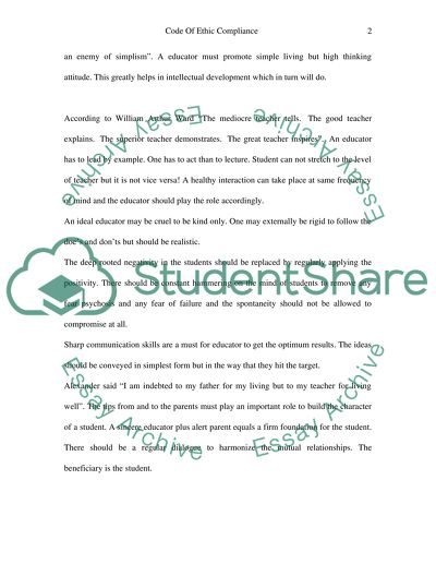 Code Of Ethic Compliance