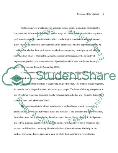 Is the profession an outdated notion