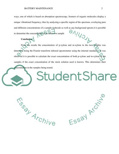 IR Spectroscopy determination of xylene using an internal standard