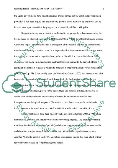 Relationship between the Media and Terrorism