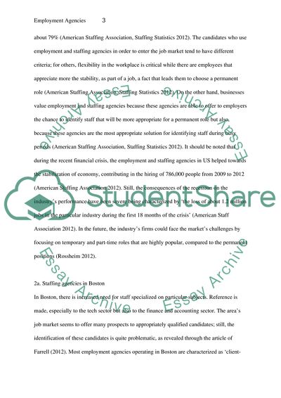 Employment Agencies and Staffing Agencies