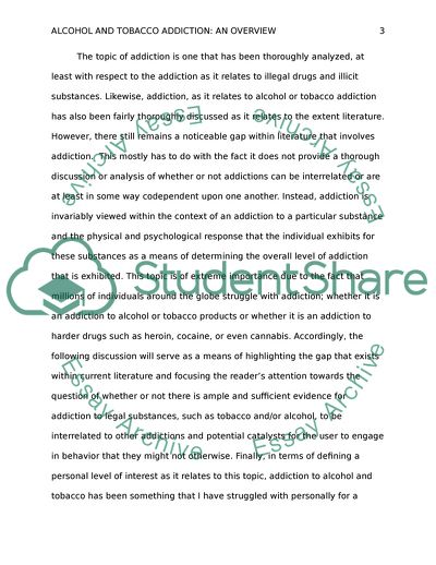 Alcohol and Tobacco Consumption