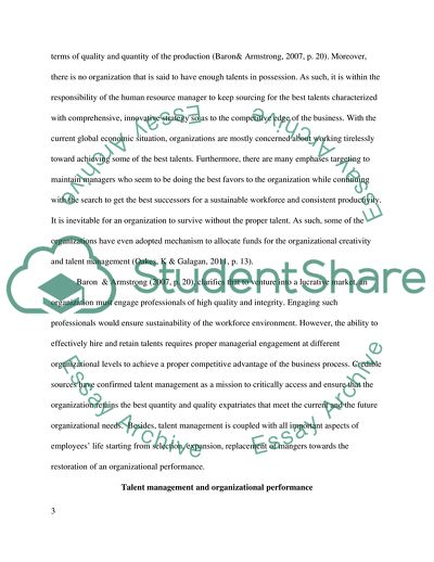 Personal Leadership and Effective Talent Management