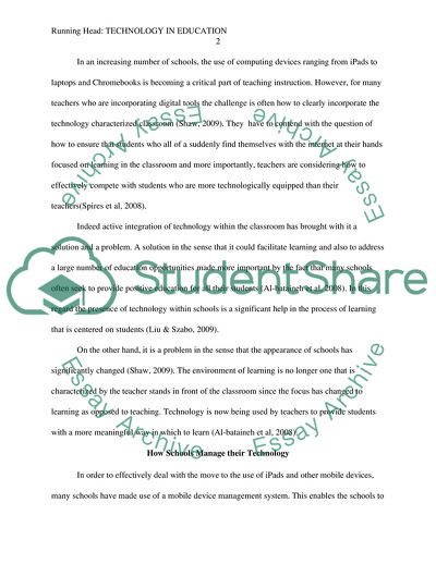 Technology Management in Schools