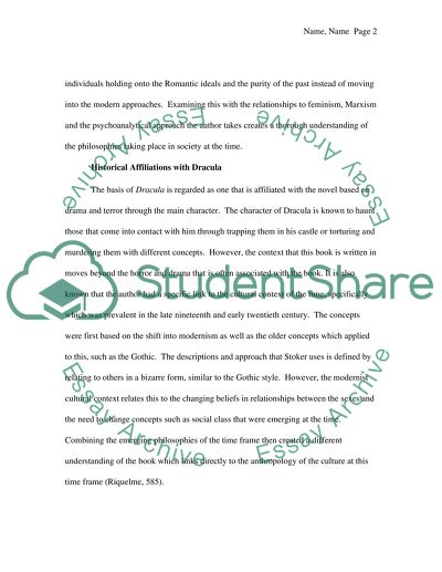 Dracula as a Metaphor of Opposition to Modernism