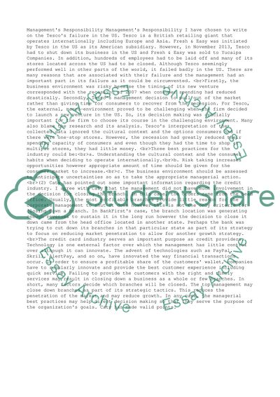 Discussion 1 - Managements Responsibility