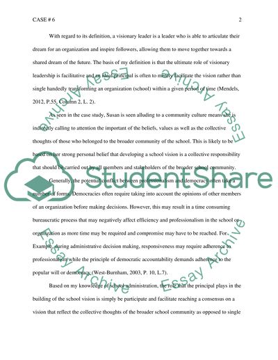 Who Creates the Schools Vision