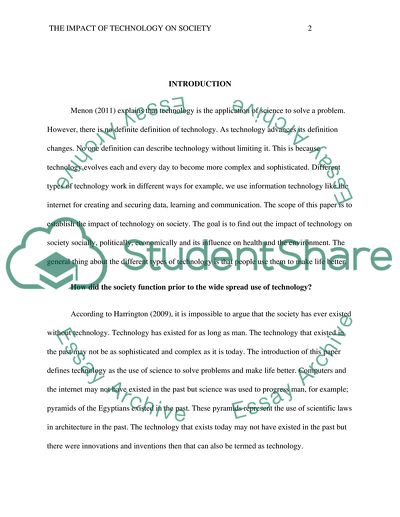 The Impact of Technology on Todays Society