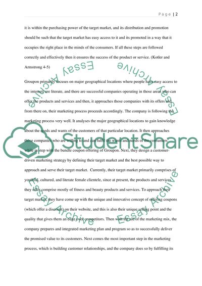 If you would provide a 5-6 page paper on Groupon, applying the principles of marketing