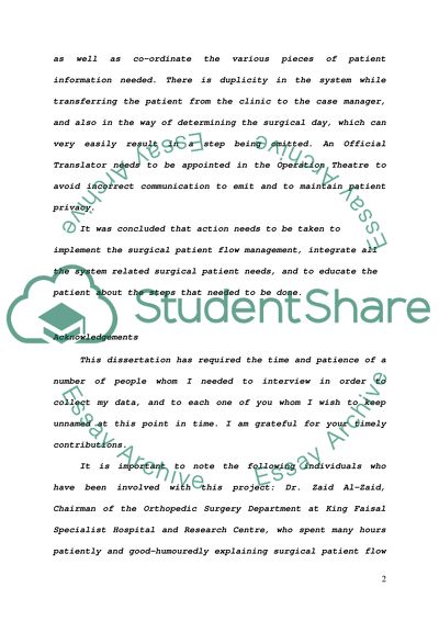 Surgical Patient Flow