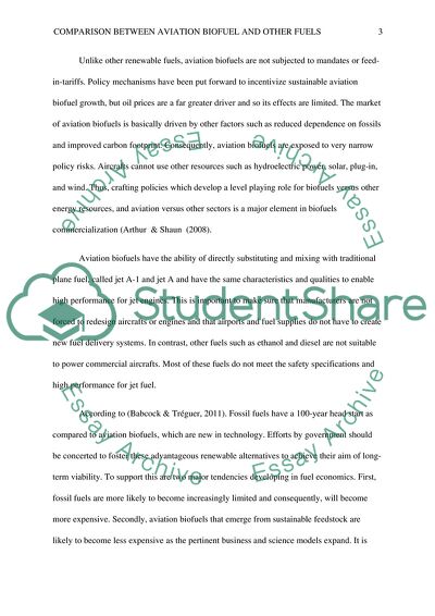 Aviation Biofuel and the Other Fuels from the Economic Perspective