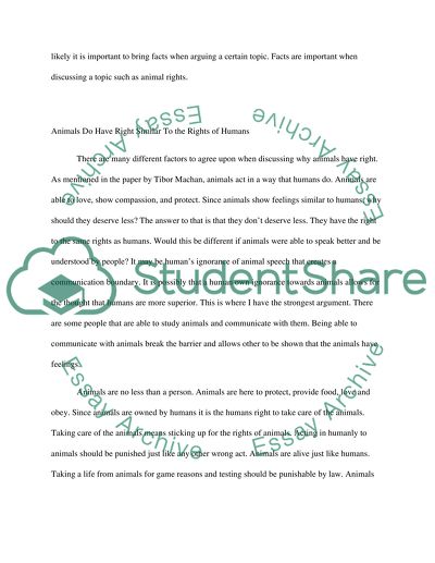 The Protection of Animal Rights