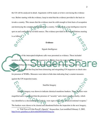 The Evedence that Led to the Invasion of Iraq Was Bogus