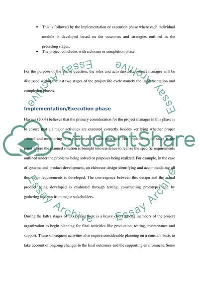 Project Management: Duties of a Project Manager