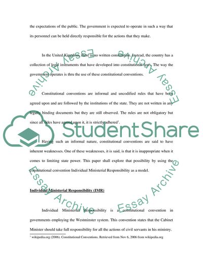 Constitutional Conventions: An Analysis of its Appropriateness in Limiting State Power