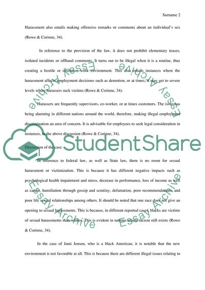 Employment Law - Discrimination and Sexual Harassment