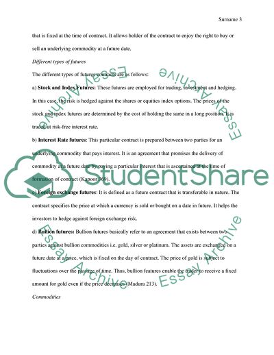 Futures and Commodities