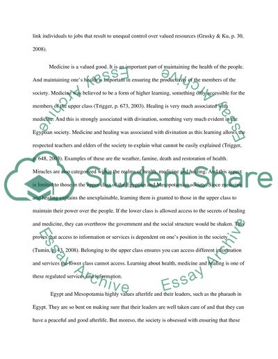 How Social Stratification Affected the Development of Medicine in Ancient Society