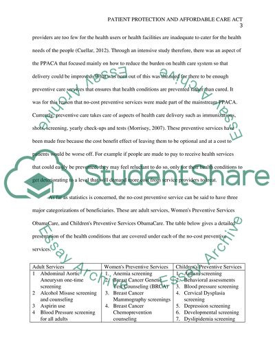 Patient Protection and Affordable Care Act