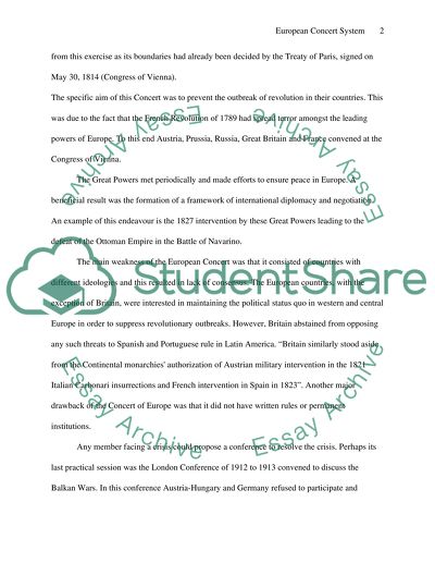 What are the weaknesses of the European Concert System