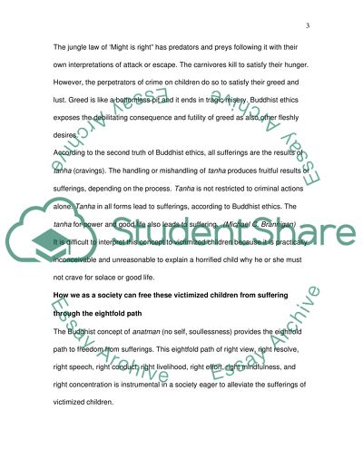 Budhist ethics and victimized children