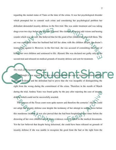 Andrea Yates and Insanity Defense