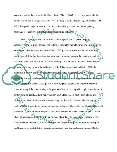 Hospital and Long-Term Care Facilities