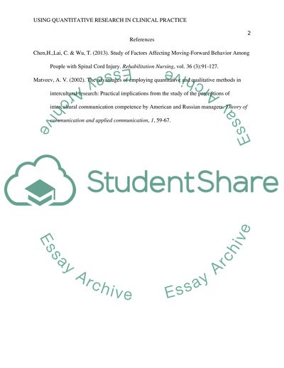 Quantitative Research in Clinical Practice