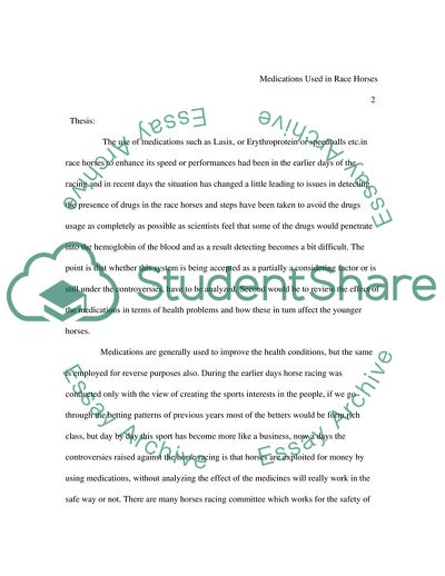 Medications Used in Race Horses to Increase Performance