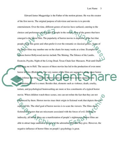 Impact of Horror Films on Children and the Society