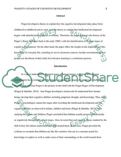 The Normal Stages of Human Beings Cognitive Development