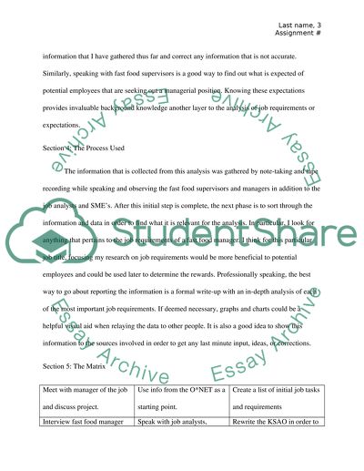 Job Analysis (human Resource ) staffing class