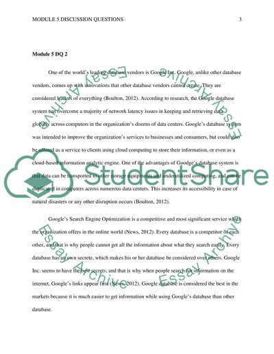 Module 5 Discussion Questions