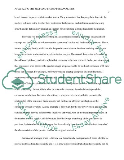 Analyzing the Self and Brand Personalities