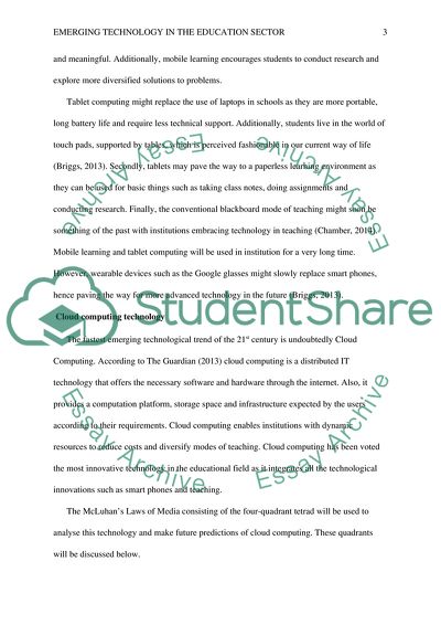 Emerging Technology in the Education Sector